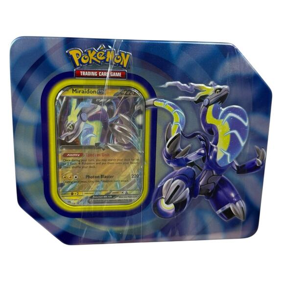 Pokemon Trading Card Game TCG Paldea Legends Blue Tin Miraidon ex - NEW SEALED! - Picture 1 of 2